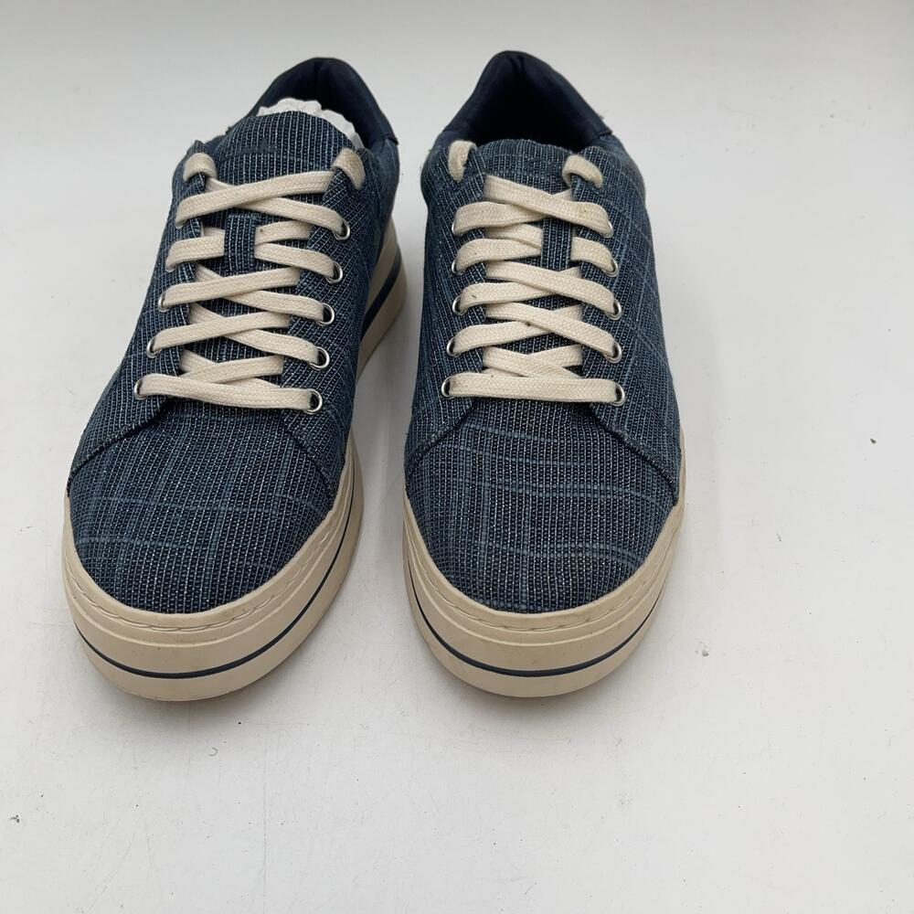 Clarks Audreigh Sun Shoes Womens Navy Canvas Low Top Casual Sneakers Wide Size 8